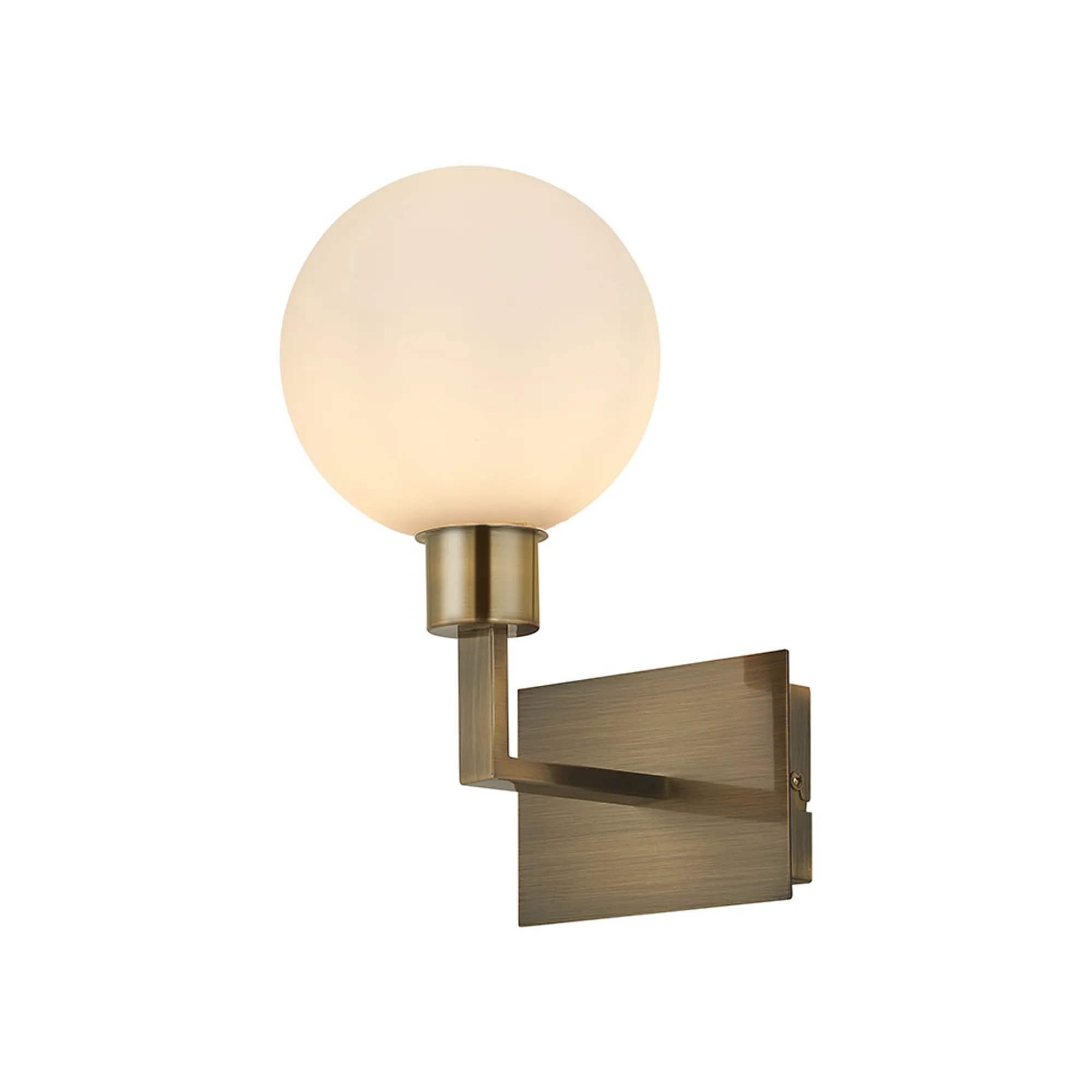Baxter Antique Brass Wall Lights Deco Armed Wall Lights